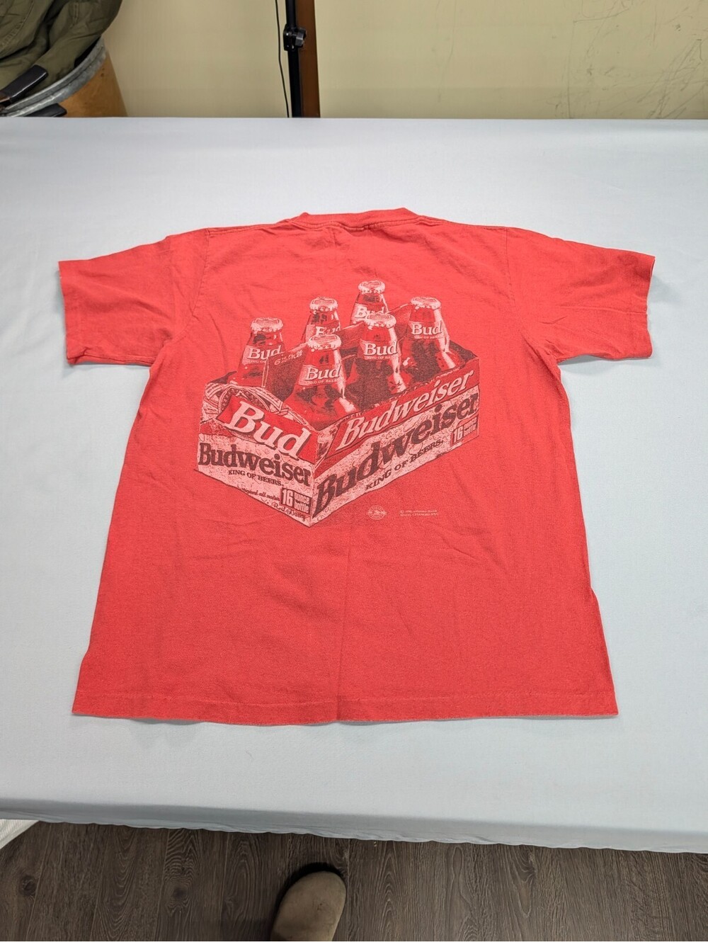 Budweiser Bud Wear T-Shirt Vintage 1996 Graphic Tee Red L